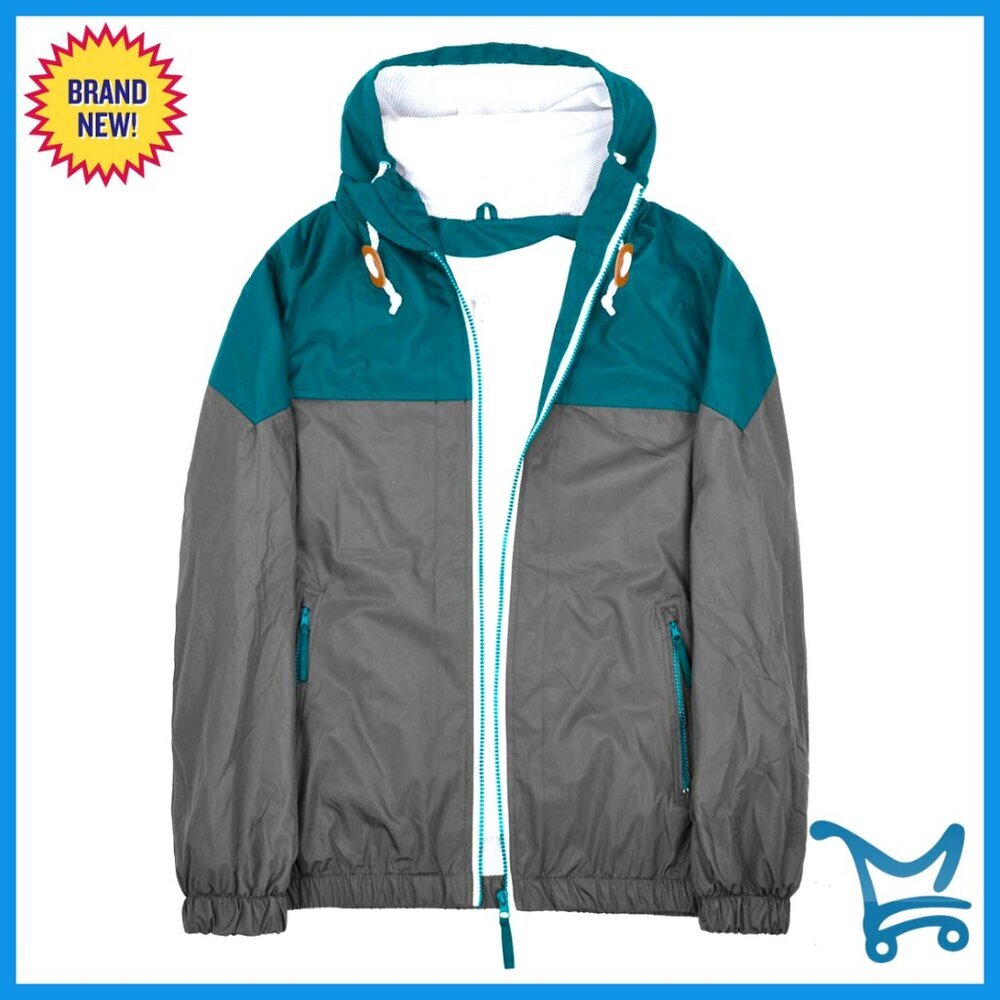 Men's Lightweight Hooded Windbreaker Packable Raincoat for Hiking